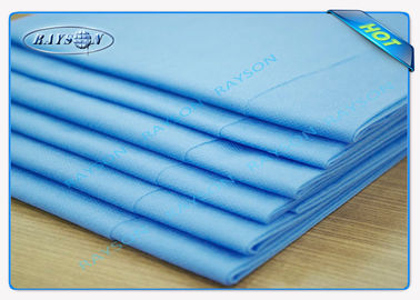 Lenzuolo eliminabile blu di igiene hotel/della clinica Carry Paper Bedsheet facile