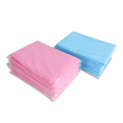 Dei pp colore rosa blu eliminabile del lenzuolo del tessuto non per usando dell'ospedale