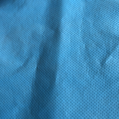 Rotolo eliminabile statico del tessuto di Sms di colore blu di 100% anti per la fabbricazione dell'abito medico
