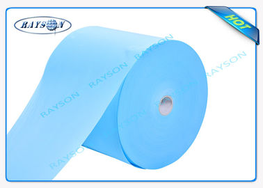 Tessuto bianco/blu da 70 grammi di colore 47cm di larghezza pp non per la copertura della molla del materasso