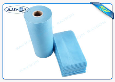 Rotolo non tessuto eliminabile blu-chiaro del lenzuolo di massaggio del lenzuolo pp per l'ospedale